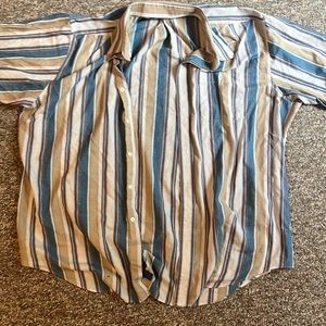 Oversized stripe beach boho layer top t shirt